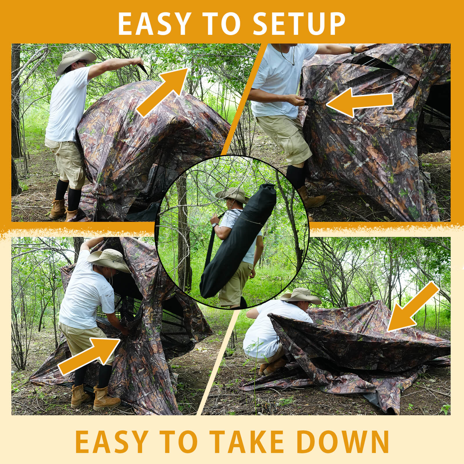 Quick setup hunting tent hunting tent quick pop up setup easy installation outdoor