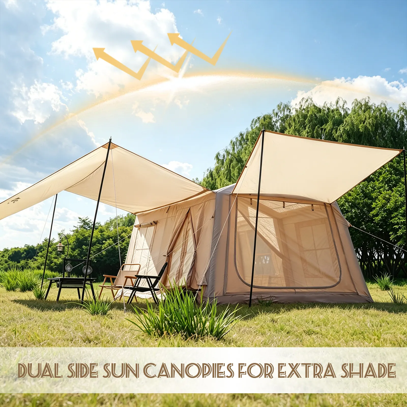 Sunshade protection inflatable camping tent sunshade canopy UV protection outdoor shelter